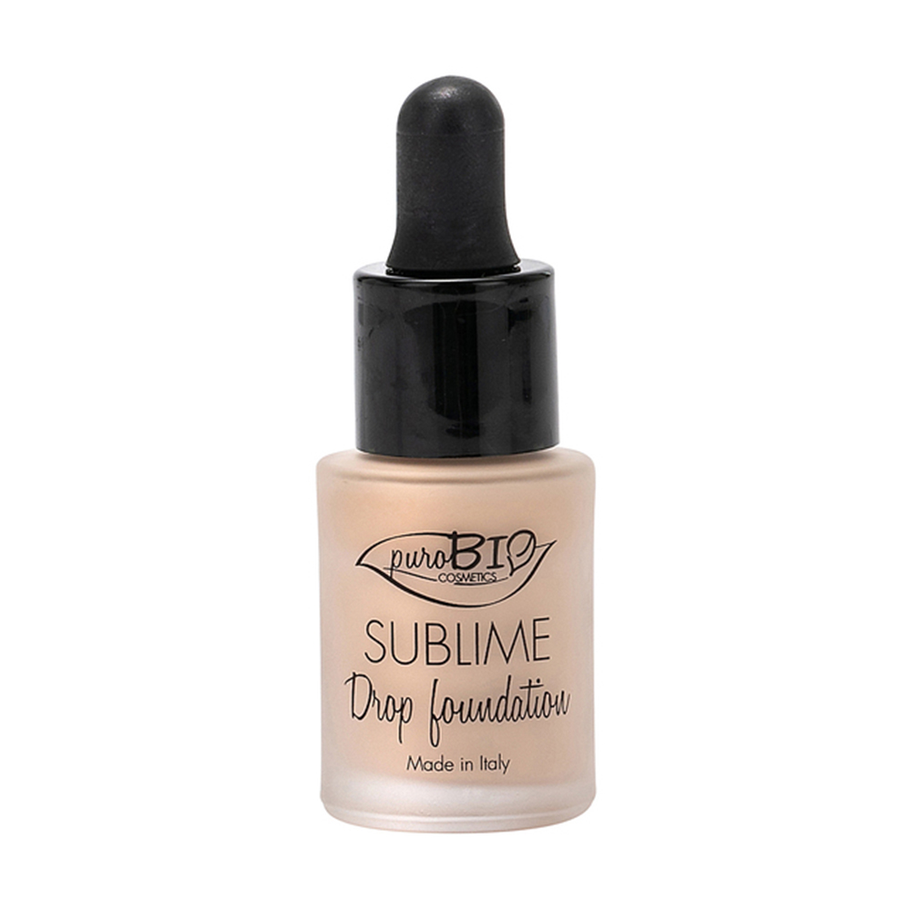 Тональна основа для обличчя PuroBio Cosmetics Sublime Drop Foundation, 01, 15 мл
